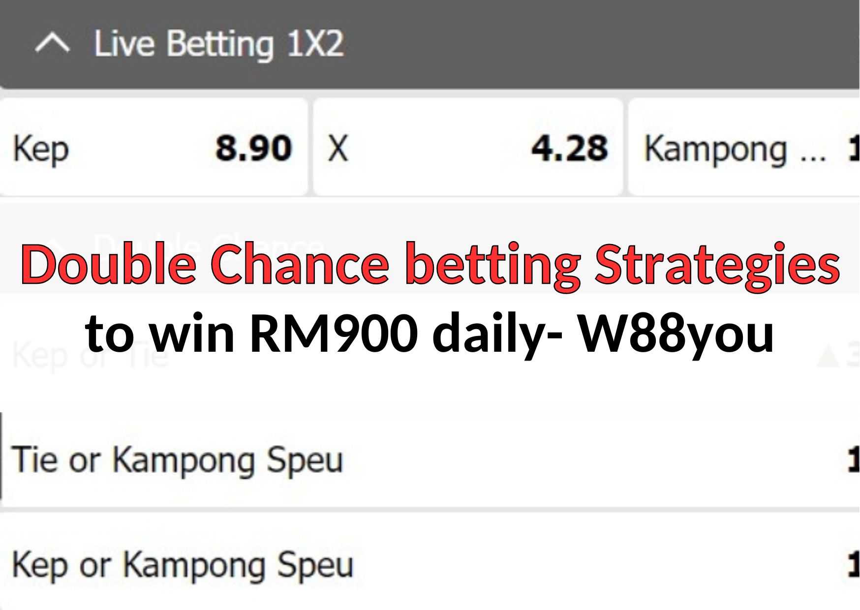 Double Chance Betting Strategies Use Earn Rm Daily